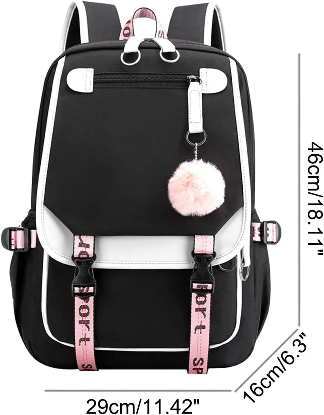 15.6 Inch Laptop Backpack for Men and Women Business Casual Travel Hiking Daypacks Fashion Waterproof Backpack (Black Blue)