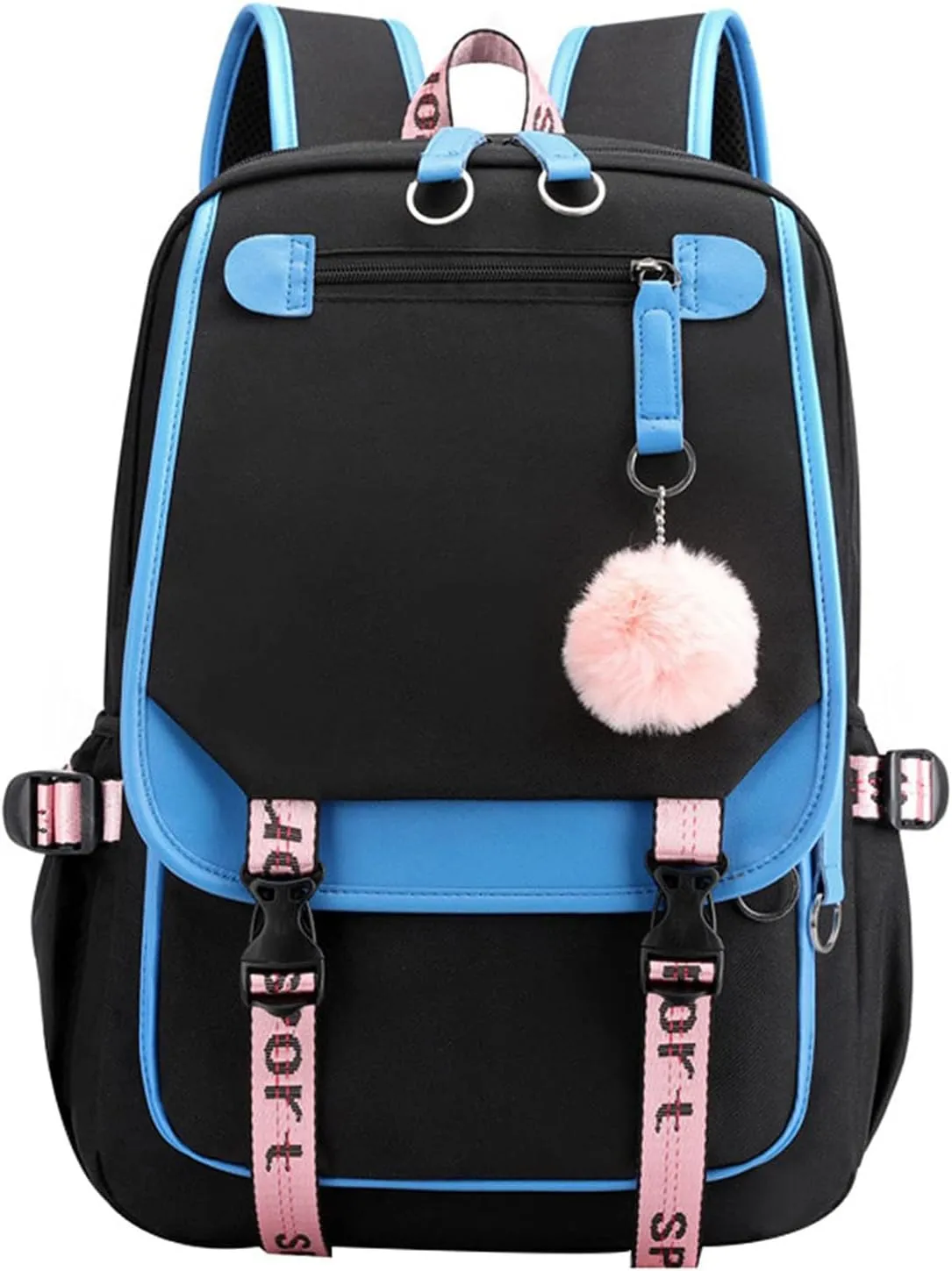 15.6 Inch Laptop Backpack for Men and Women Business Casual Travel Hiking Daypacks Fashion Waterproof Backpack (Black Blue)
