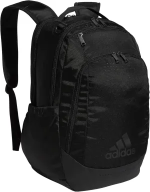 adidas Defender Sports Backpack with Shoe Compartment, Soccer Bag, Black/Black, One Size