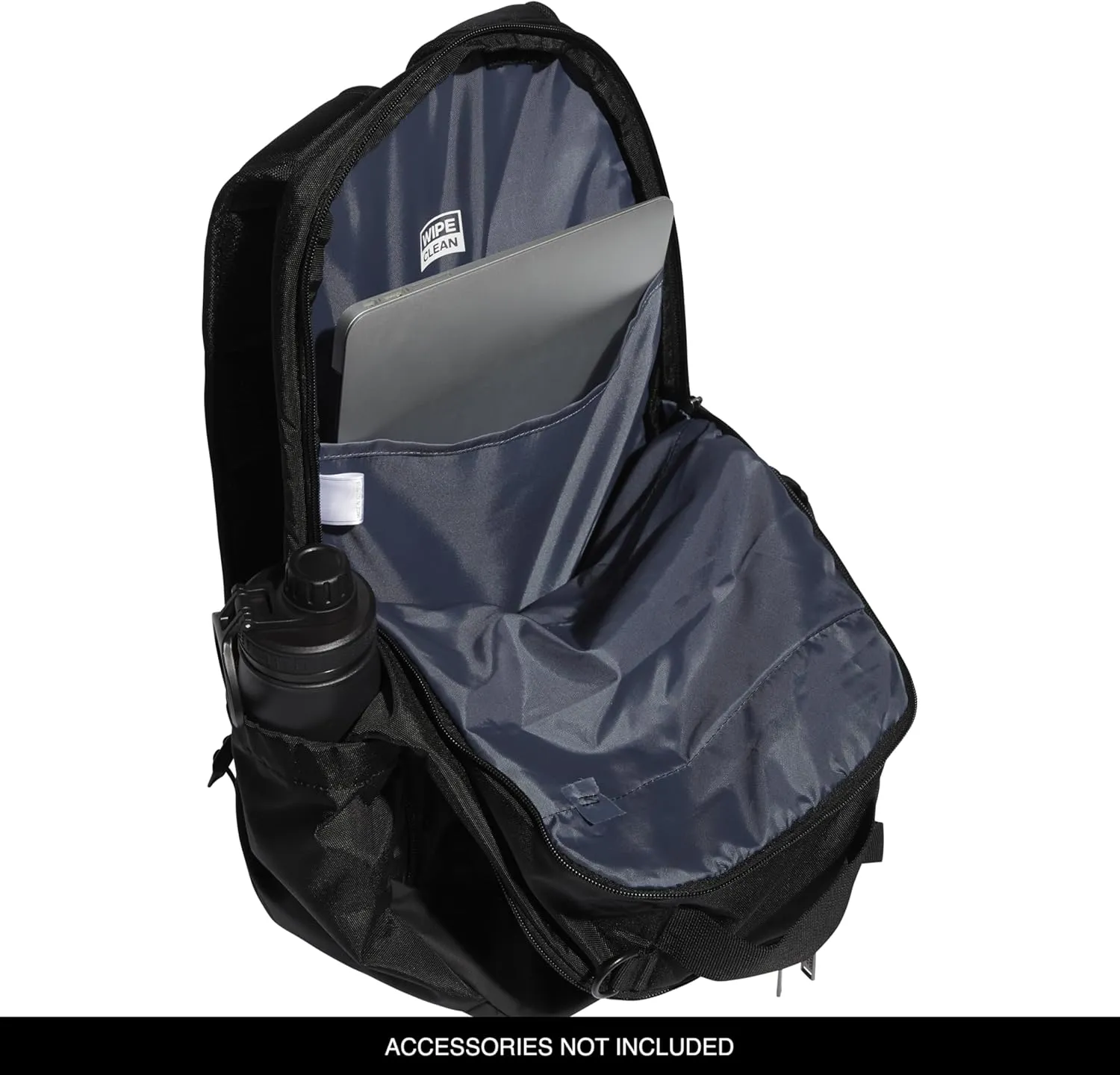adidas Defender Sports Backpack with Shoe Compartment, Soccer Bag, Black/Black, One Size
