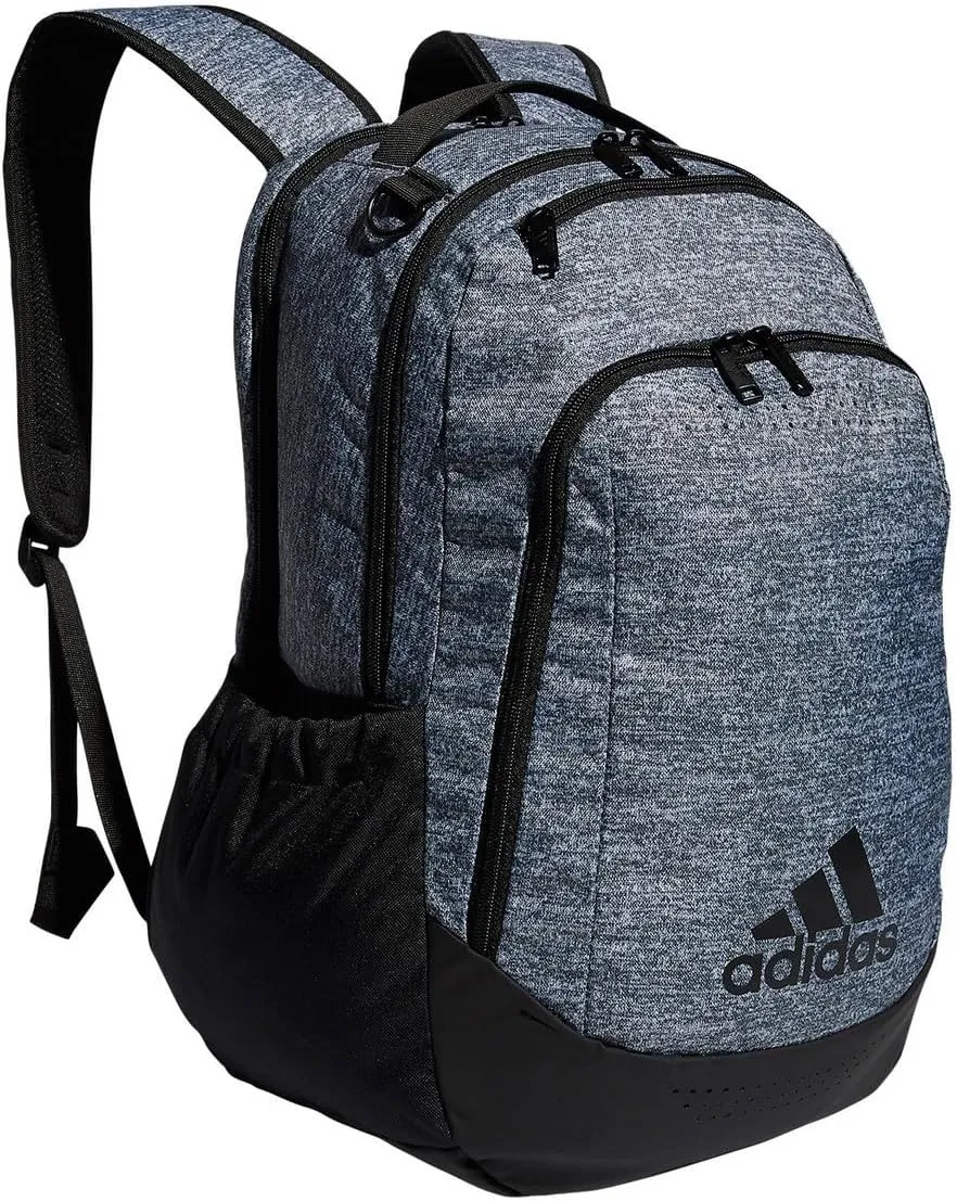 adidas Defender Sports Backpack with Shoe Compartment, Soccer Bag, Jersey Onix Grey/Black, One Size