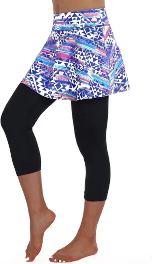 ANIVIVO Skirted Legging for Women, Yoga Legging with Skirts &Women Tennis Leggings Clothes Pockets