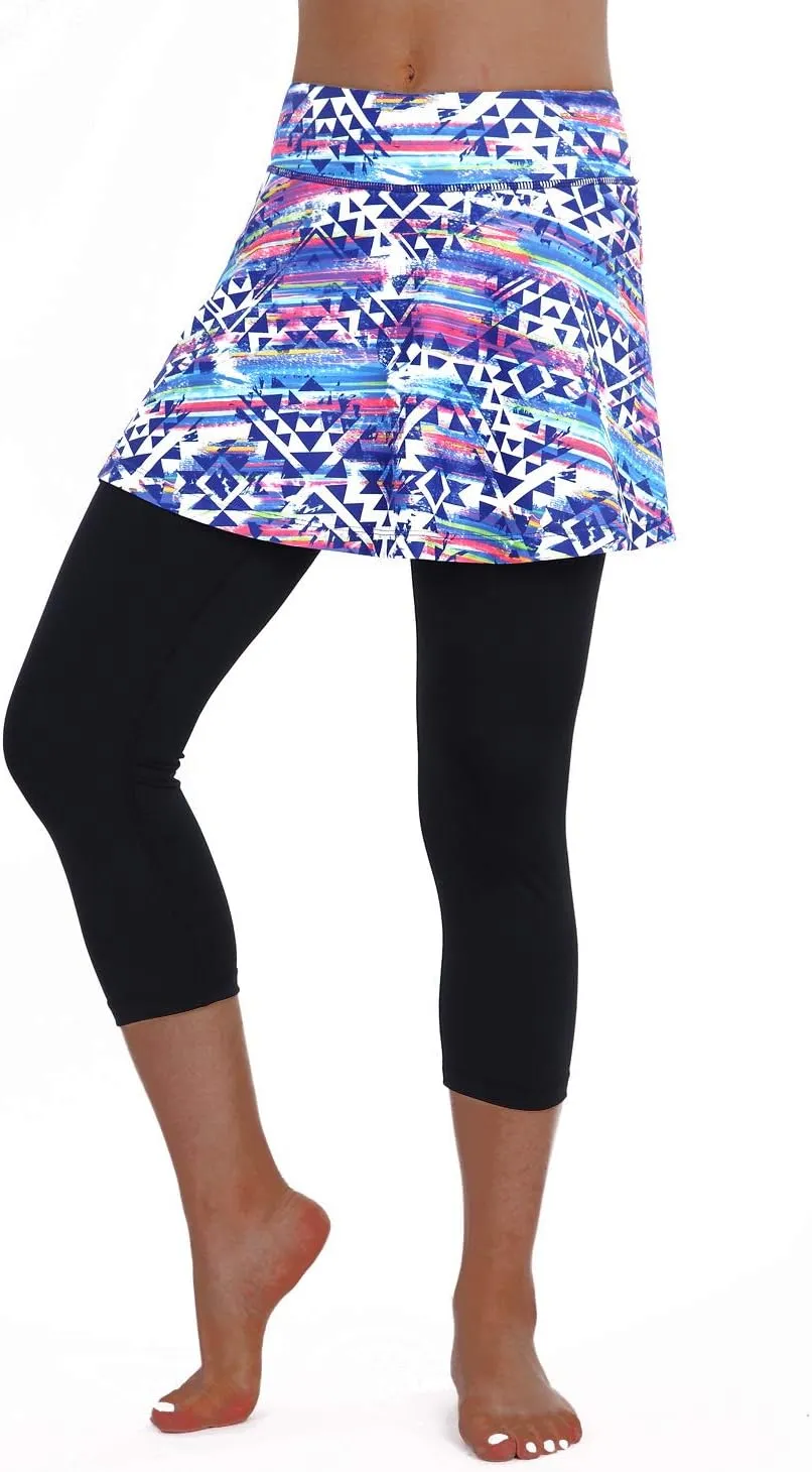 ANIVIVO Skirted Legging for Women, Yoga Legging with Skirts &Women Tennis Leggings Clothes Pockets