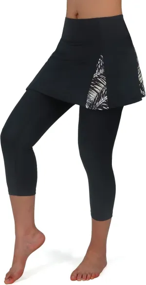 ANIVIVO Women Tennis Skirted Leggings with Pockets, Capris Yoga Leggings with Skirts&Tennis Pickleball Clothing