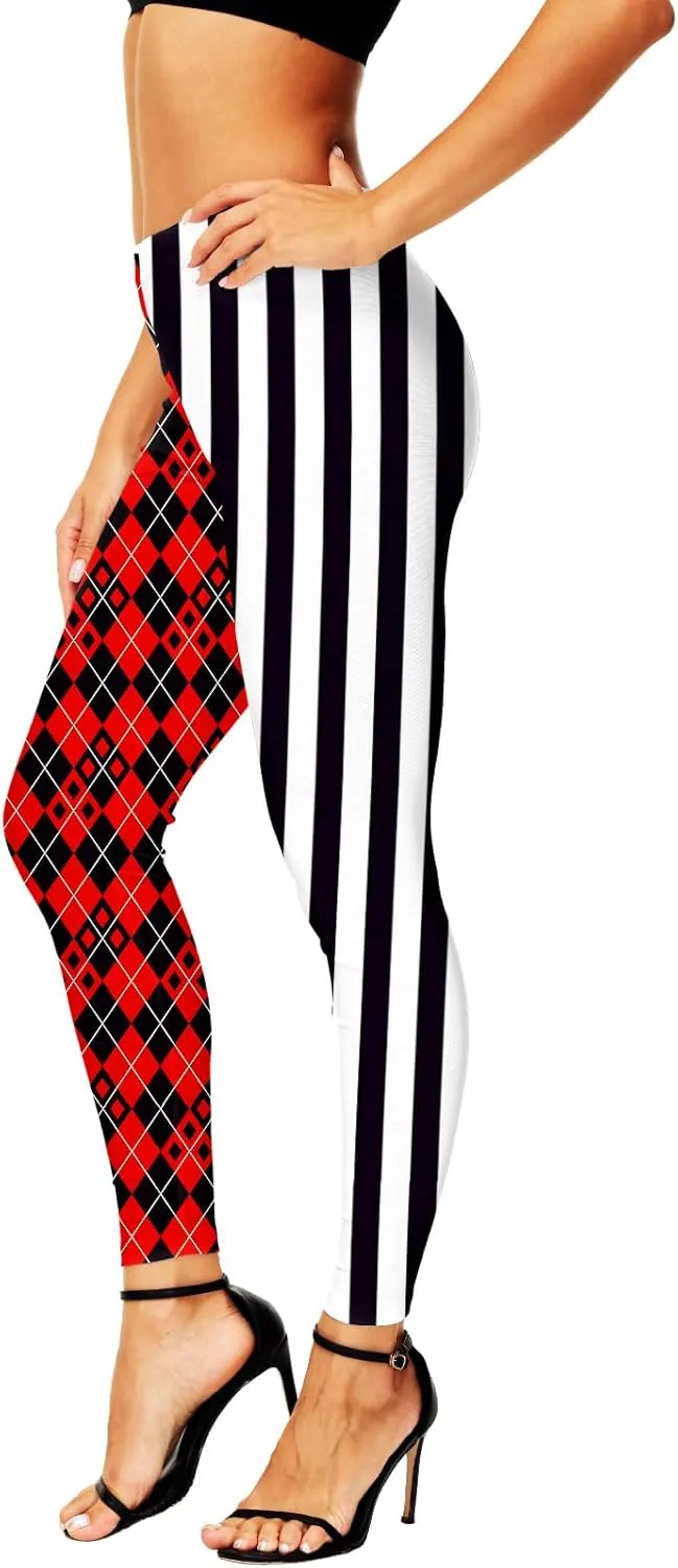 AOBUTE Women's Halloween Leggings Stretchy Printed Legging Tights