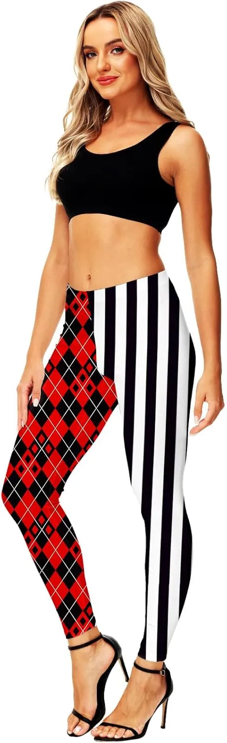 AOBUTE Women's Halloween Leggings Stretchy Printed Legging Tights