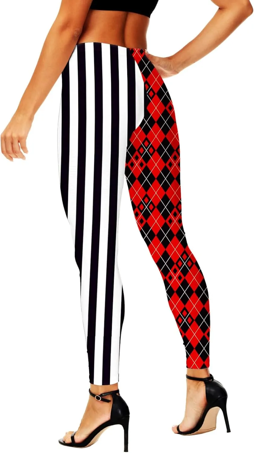 AOBUTE Women's Halloween Leggings Stretchy Printed Legging Tights