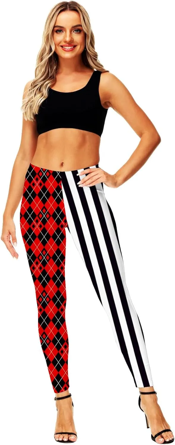 AOBUTE Women's Halloween Leggings Stretchy Printed Legging Tights