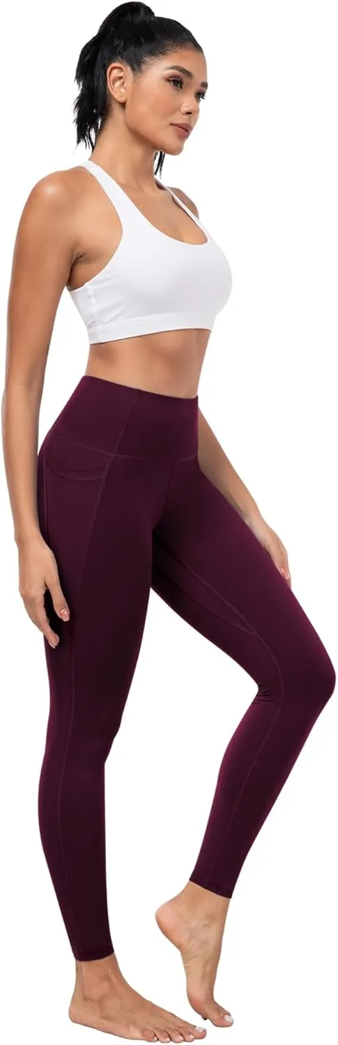 ATHVOTAR Leggings with Pockets for Women, 7 Packs High Waisted Workout Tummy Control Yoga Pants