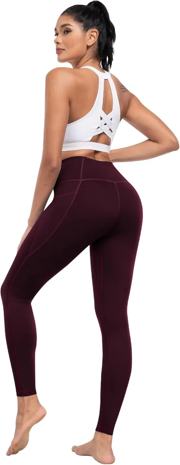 ATHVOTAR Leggings with Pockets for Women, 7 Packs High Waisted Workout Tummy Control Yoga Pants