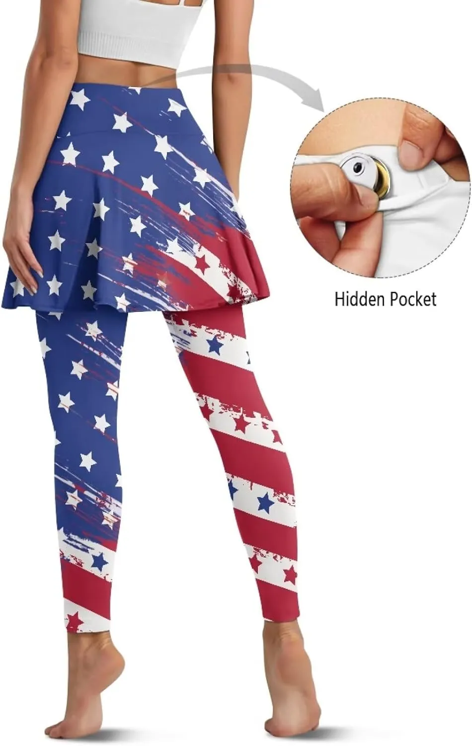 Biyejit Skirted Leggings for Women Tennis Golf Skorts Capris Gym Yoga Legging with Skirts Plus Size XS-3XL