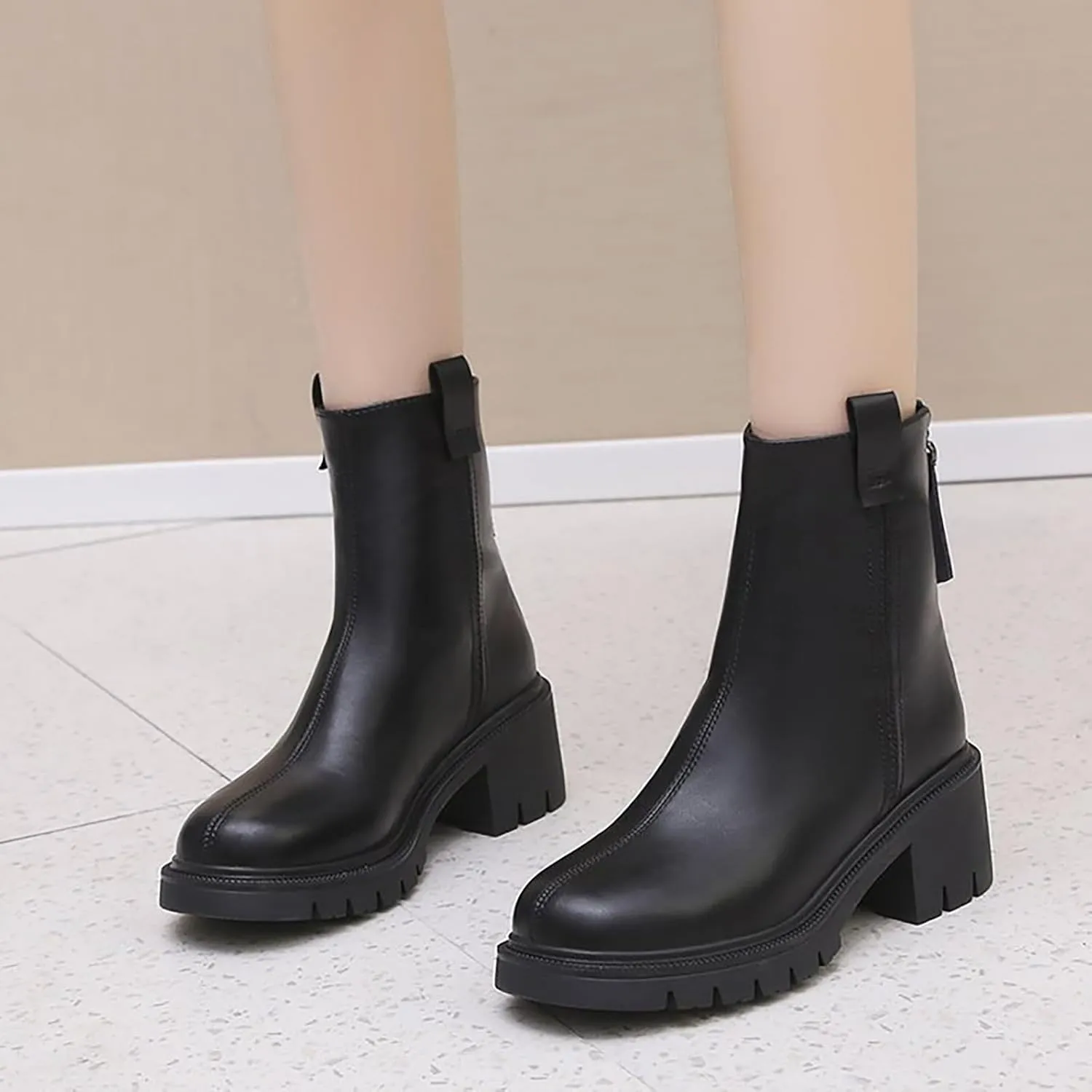Black Booties for Women Cow Print Boots for Women Heel Boots for Women Flat Heel Cowboy Boots Women Womens Fall Booties and Ankle Boots Wedges Women's Wide Width Ankle Booties