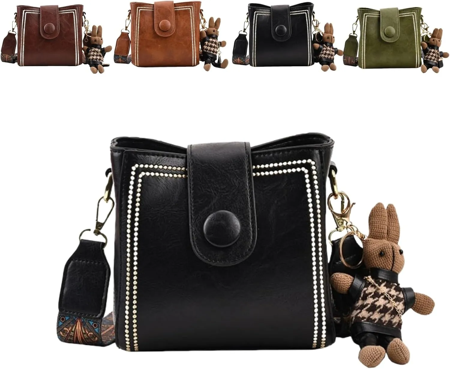 Bootara Bucket Bag, Convertible Shoulder Crossbody, Vintage Crossbody Bag for Women With Adjustable Wide Shoulder Strap