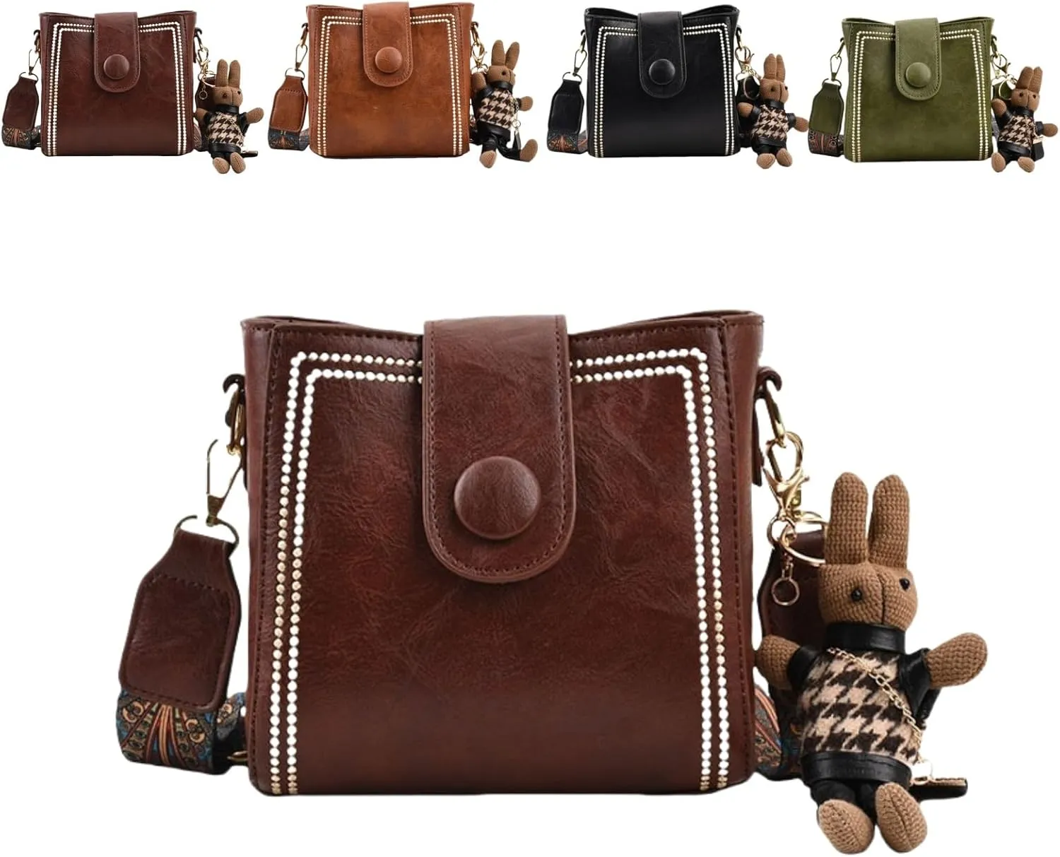 Bootara Bucket Bag, Convertible Shoulder Crossbody, Vintage Crossbody Bag for Women With Adjustable Wide Shoulder Strap