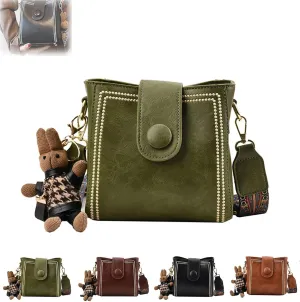 Bootara Bucket Bag, Vintage Fashion Bag, Vintage Retro Small Water Bucket Bags for Women, with Cute Doll Pendants