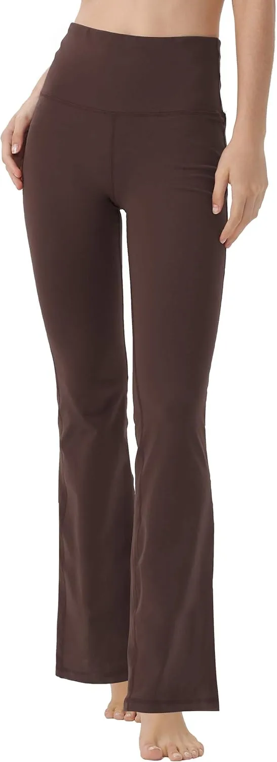 Bootcut Yoga Pants for Women High Waist Workout Pants for Women Tummy Control Bootleg Work Pants Dress Pants