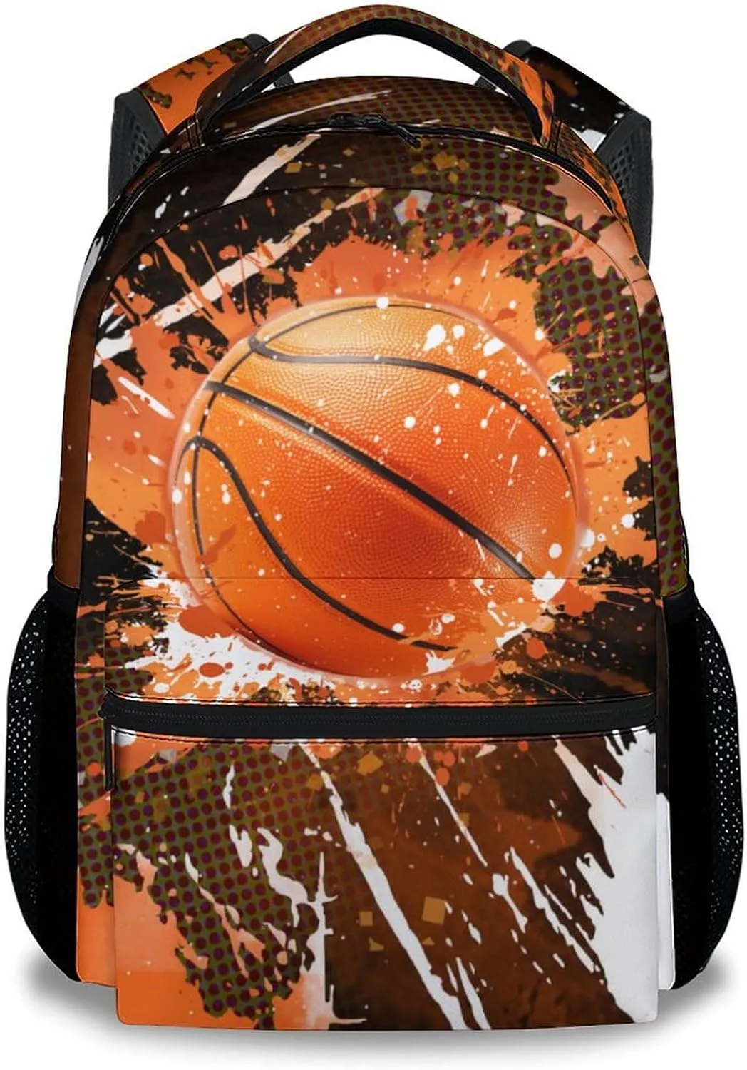 Boys Backpack - Basketball Backpacks for Kids - 17 Inch Sports Theme Bookbag for Elementary Middle School - Cool School Bag for Teens Youth