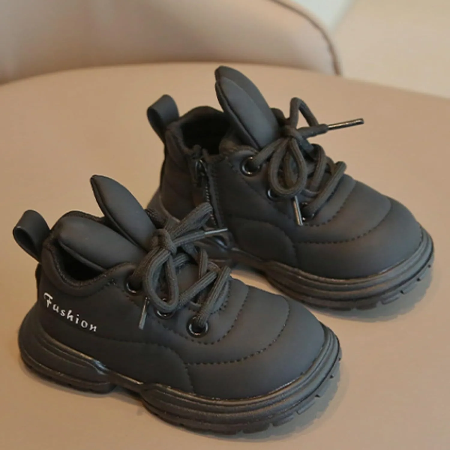Boys Girls Winter Warm High Top Sneakers Kids Unisex Ankle Boots Faux Fr Fashion Fitness Outdoor Walking Shoes
