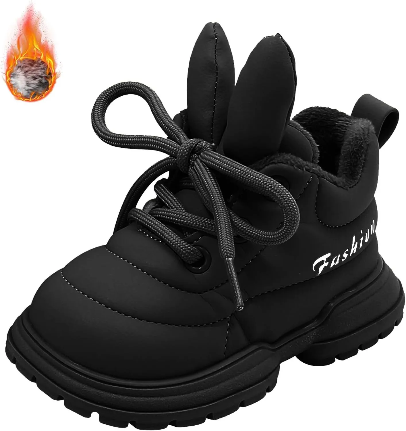 Boys Girls Winter Warm High Top Sneakers Kids Unisex Ankle Boots Faux Fr Fashion Fitness Outdoor Walking Shoes