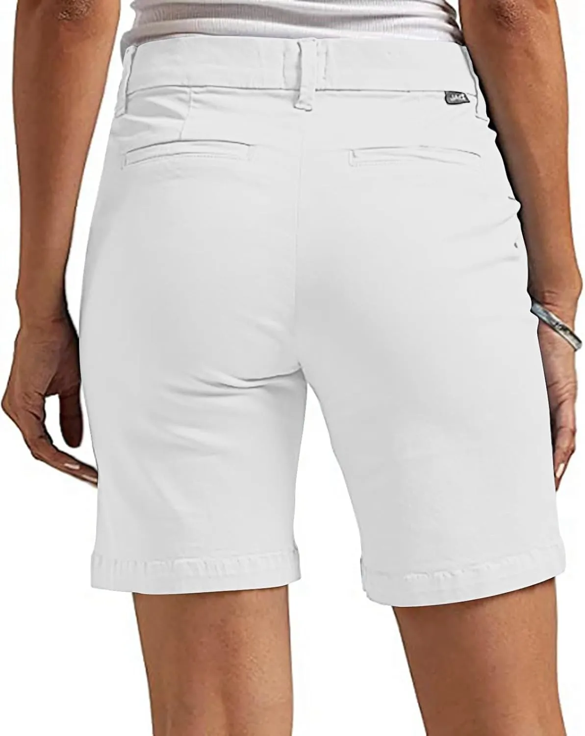 Chino Cargo Shorts Women Casual Slim Fit High Waist Summer Knee Length Bermuda SweatShorts for Hiking,Beach,Outdoors