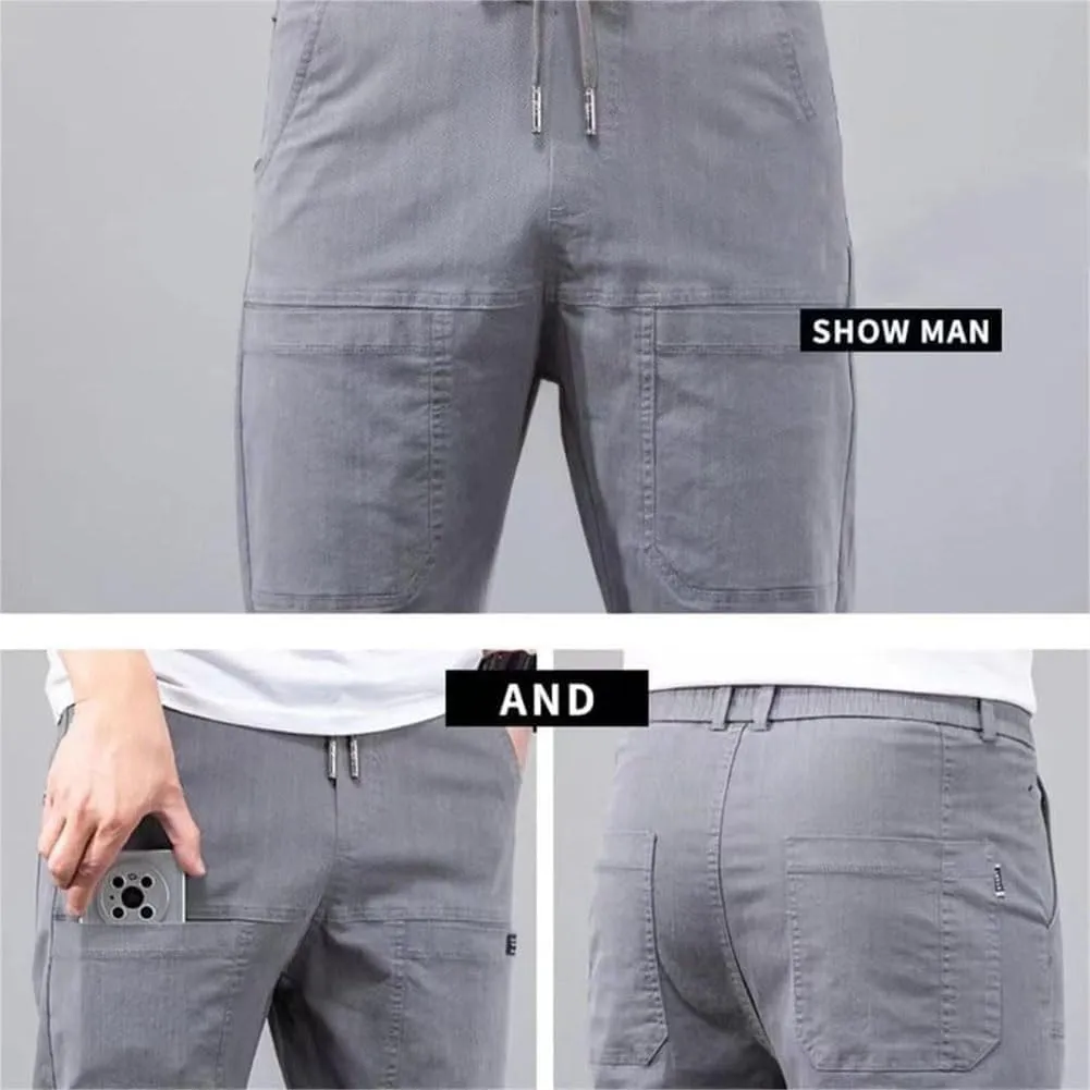 Chinos Pants Men, Stretch Active Chino Pants Slim Fit Mens Slacks Tapered Pants Twill Cargo Casual Pants Golf Jogger