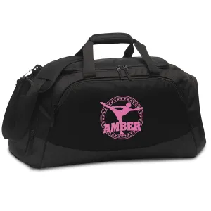 Custom Gym Duffle Bag with Shoe Compartment | Personalized Travel Duffle Bag for Men & Women | Large Sports Duffel Bag for Travel, Great for Storing Gear, Clothing, Ice Skating Duffel Bag Black