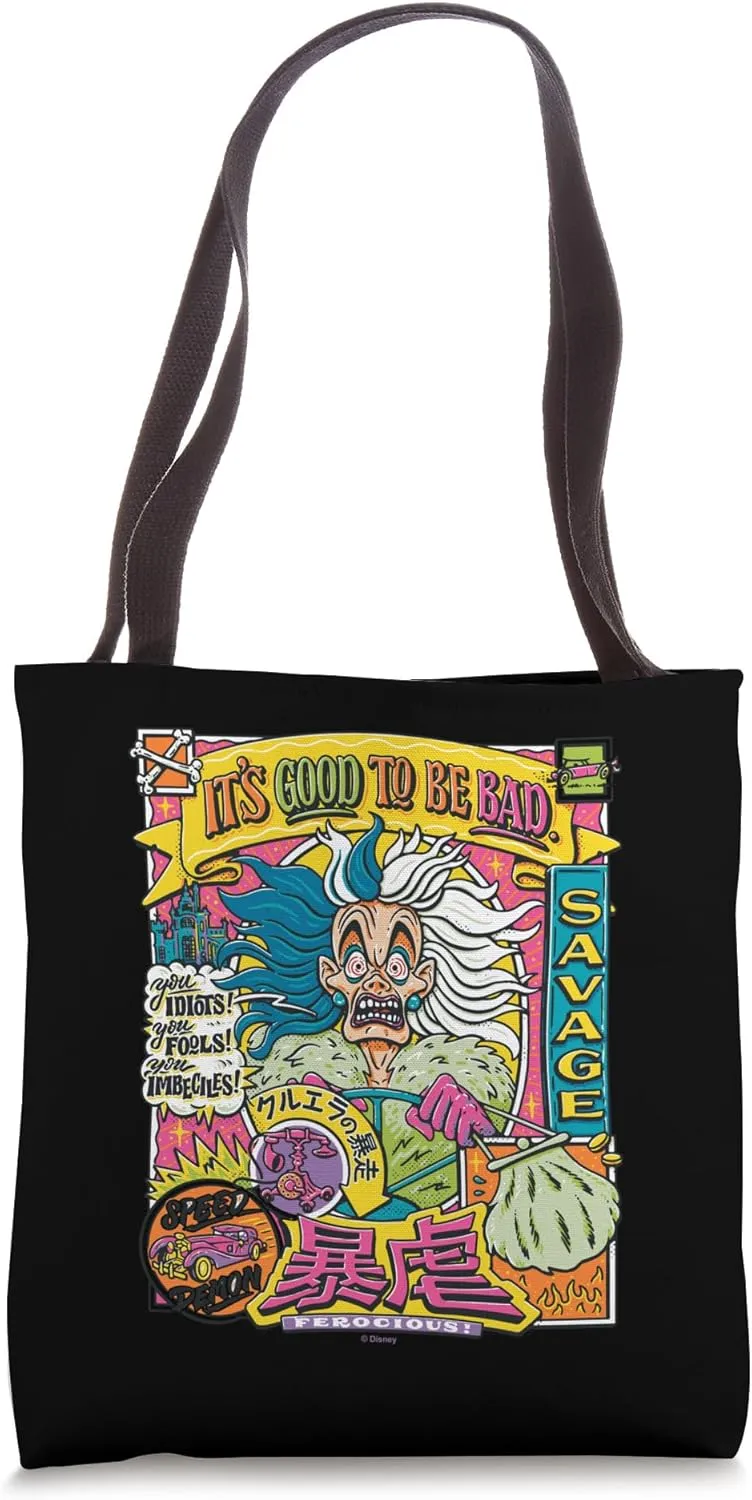 Disney Villains Cruella de Vil It's Good To Be Bad Vintage Tote Bag
