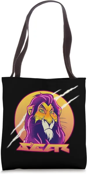 Disney Villains Scar Retro Neon Evil Portrait Tote Bag