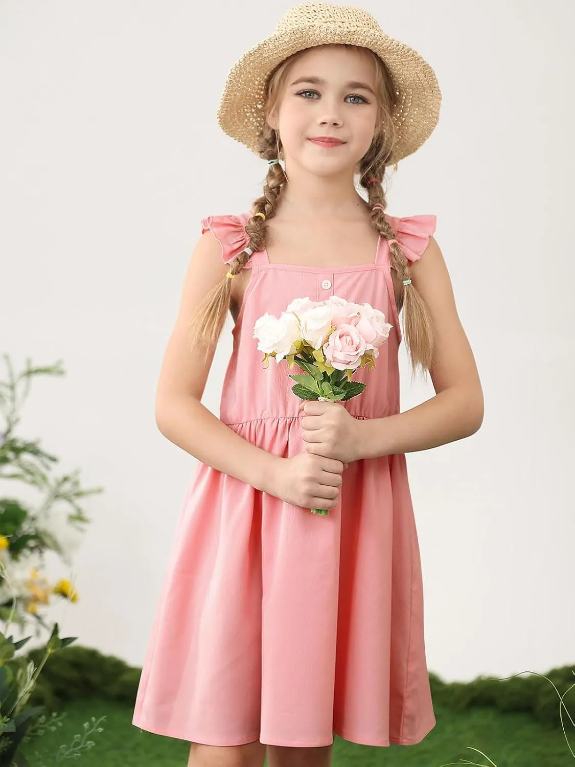 Dress for Girls Casual Dresses Sleeveless A-line Sundress Summer Dresses for Girls 7-11 Party Dress