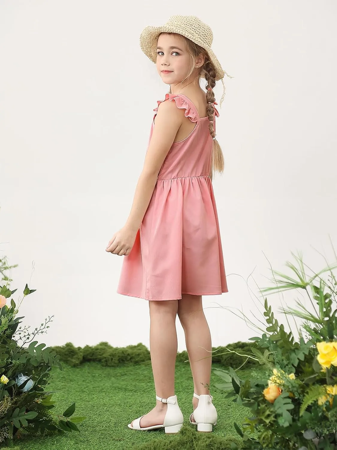 Dress for Girls Casual Dresses Sleeveless A-line Sundress Summer Dresses for Girls 7-11 Party Dress