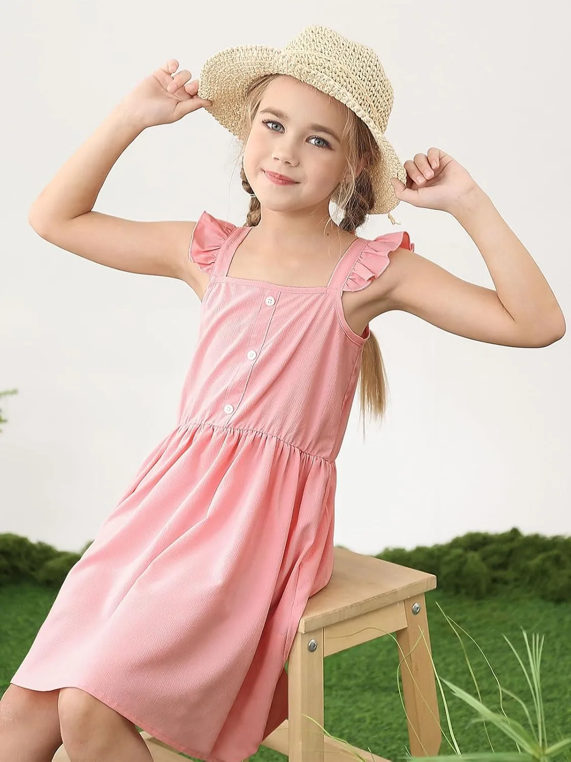 Dress for Girls Casual Dresses Sleeveless A-line Sundress Summer Dresses for Girls 7-11 Party Dress