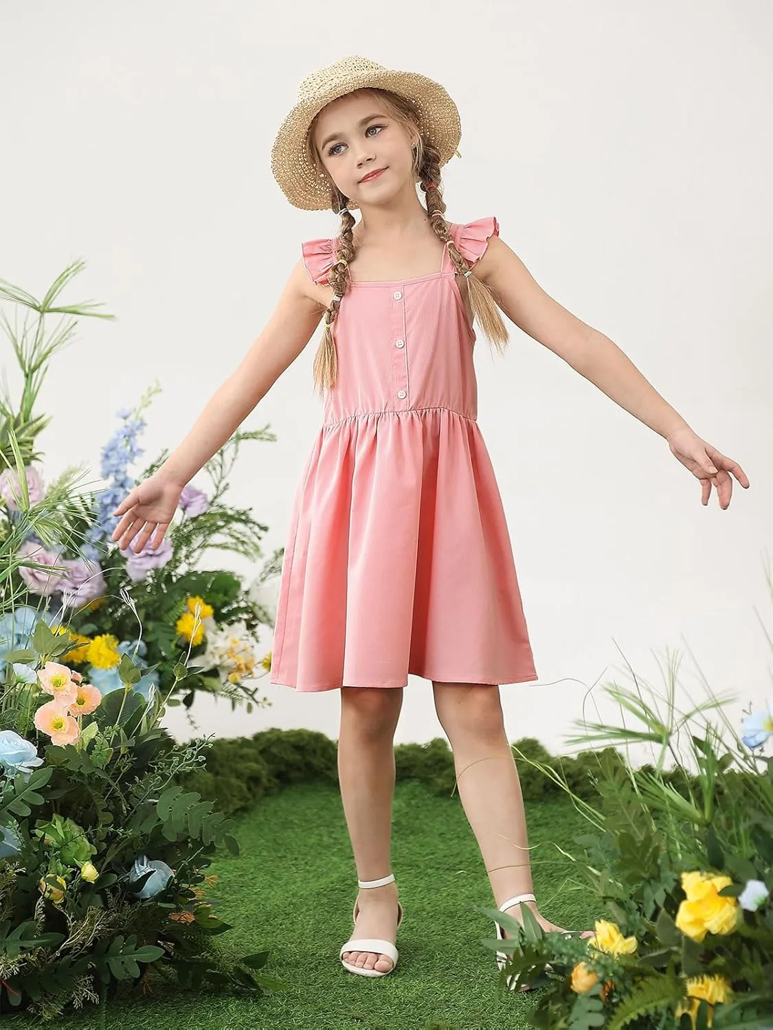 Dress for Girls Casual Dresses Sleeveless A-line Sundress Summer Dresses for Girls 7-11 Party Dress