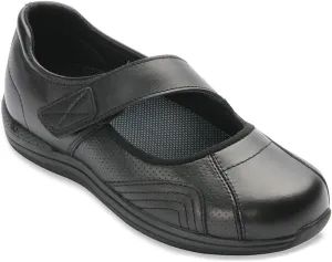 Drew Shoe Women's Heather Oxfords, Black Synthetic, 10.5 N