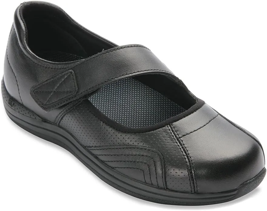 Drew Shoe Women's Heather Oxfords, Black Synthetic, 10.5 N