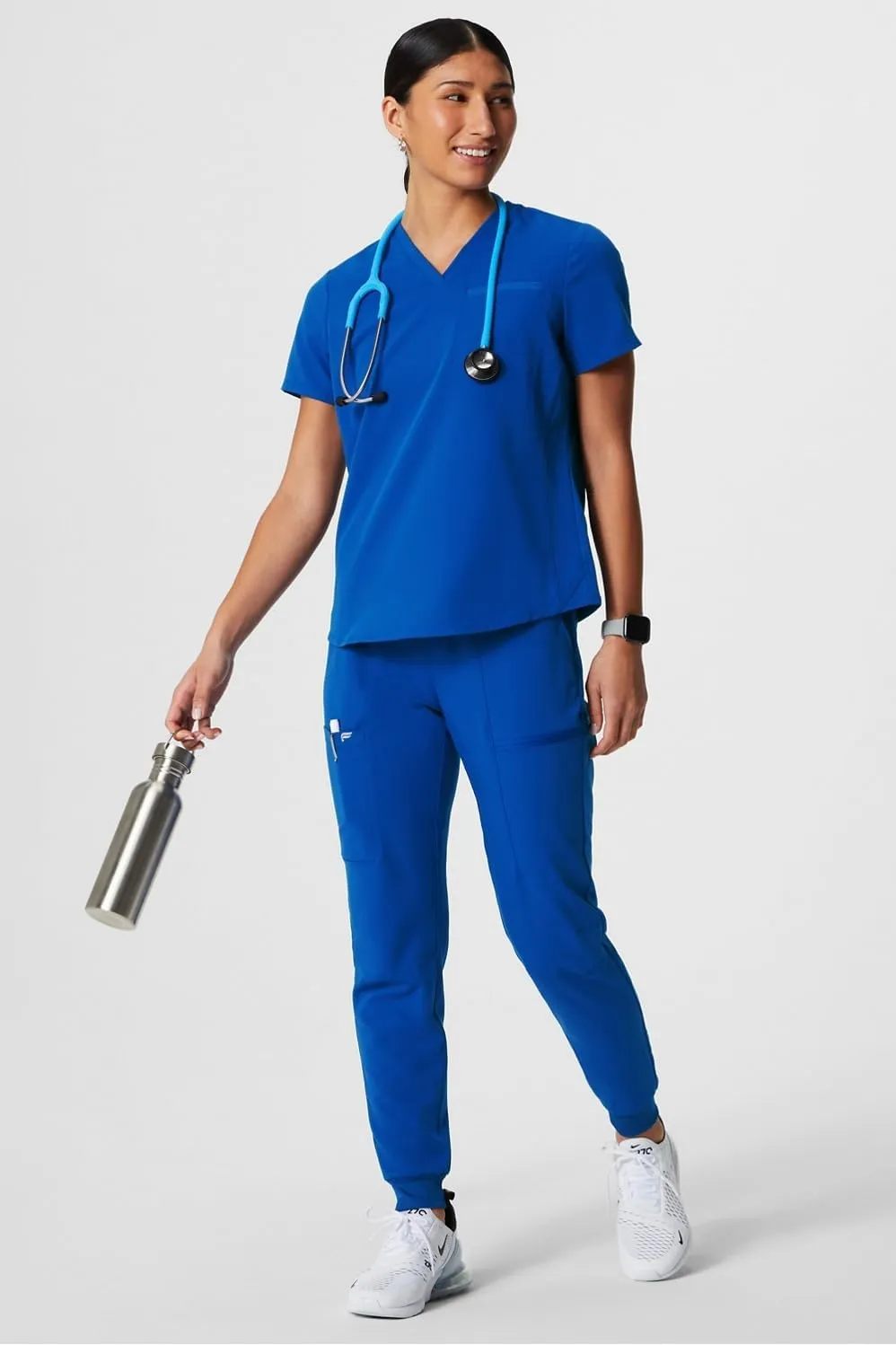 Fabletics Women's High Rise Active Scrub Jogger - MotionTech, 4-Way Stretch, Pocket-Packed, Lightweight, Semi-Slim Fit
