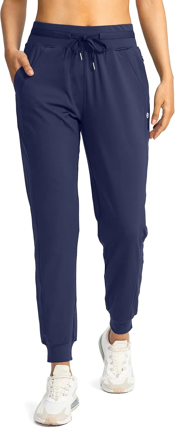 G Gradual Women's Joggers Pants with Zipper Pockets High Waisted Athletic Tapered Sweatpants for Women Workout Lounge
