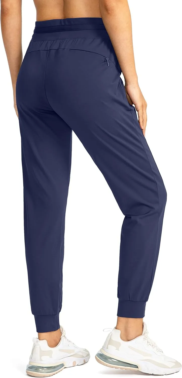 G Gradual Women's Joggers Pants with Zipper Pockets High Waisted Athletic Tapered Sweatpants for Women Workout Lounge