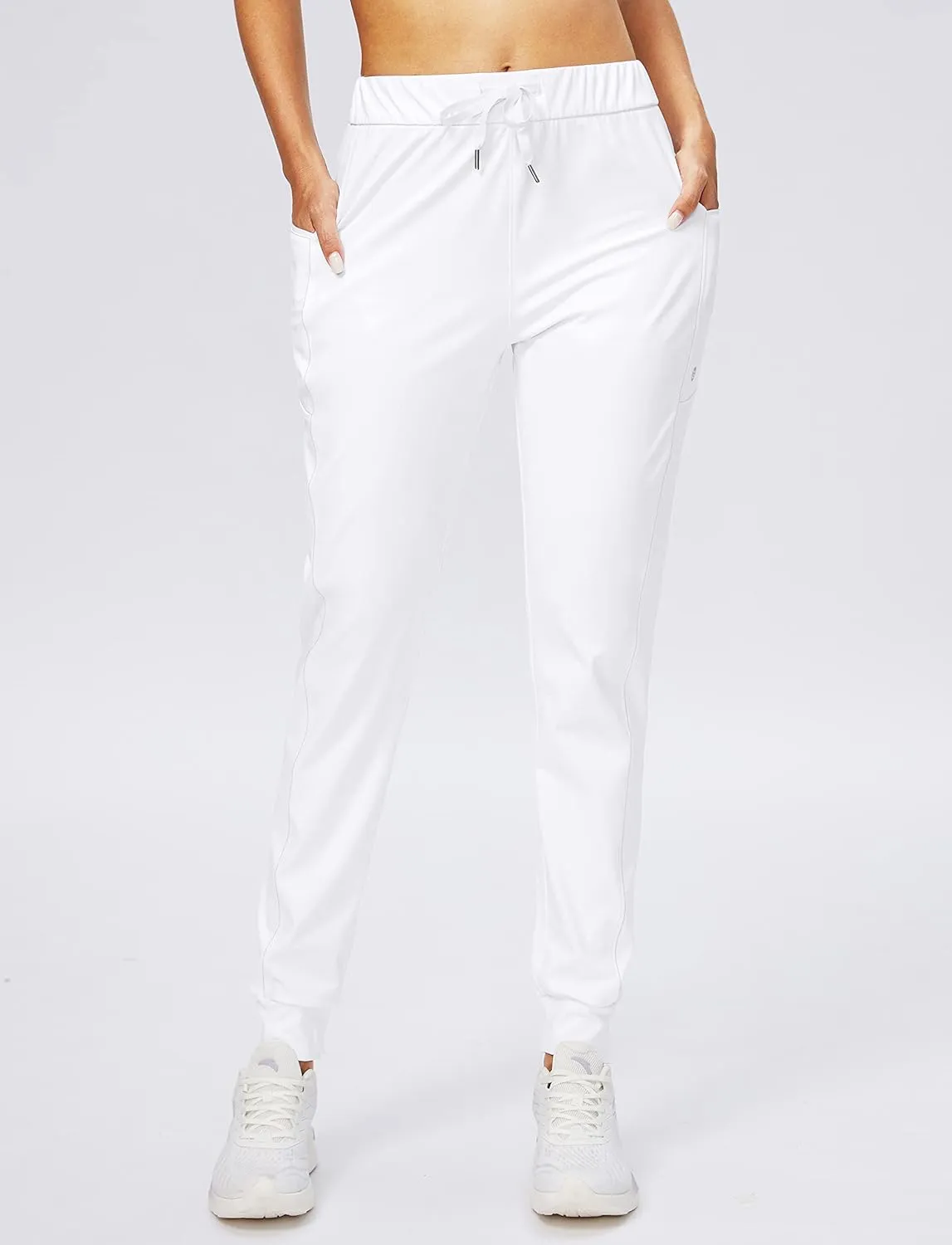 G Gradual Women's Joggers Pants with Zipper Pockets Stretch Tapered Athletic Joggers for Women Lounge, Jogging, Workout