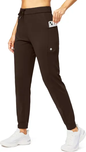 G Gradual Women's Joggers Pants with Zipper Pockets Stretch Tapered Athletic Joggers for Women Lounge, Jogging, Workout