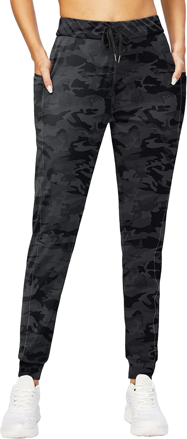 G Gradual Women's Joggers Pants with Zipper Pockets Stretch Tapered Athletic Joggers for Women Lounge, Jogging, Workout