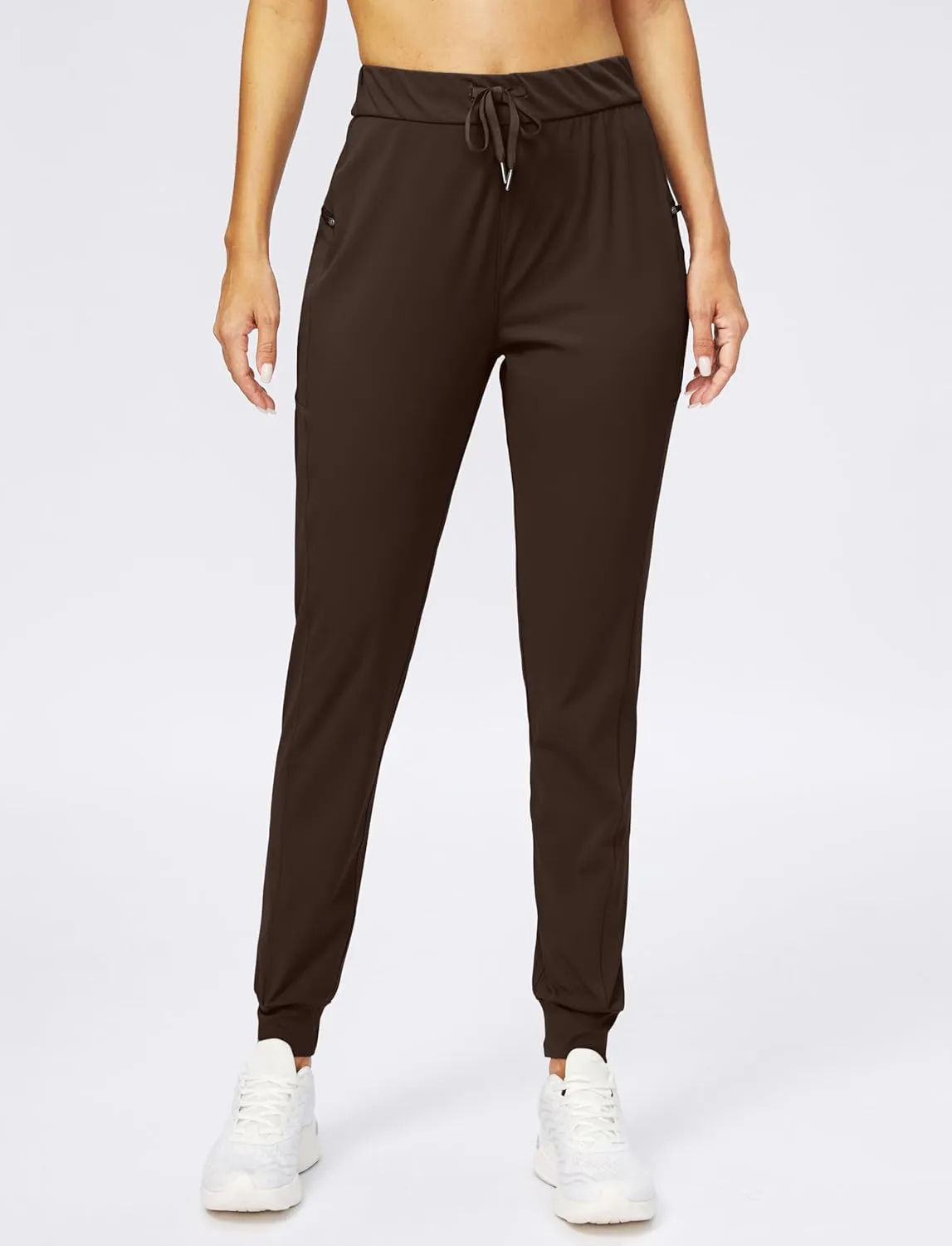 G Gradual Women's Joggers Pants with Zipper Pockets Stretch Tapered Athletic Joggers for Women Lounge, Jogging, Workout
