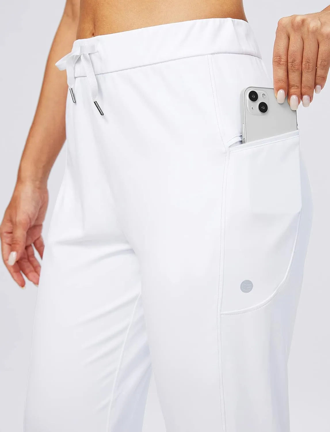 G Gradual Women's Joggers Pants with Zipper Pockets Stretch Tapered Athletic Joggers for Women Lounge, Jogging, Workout
