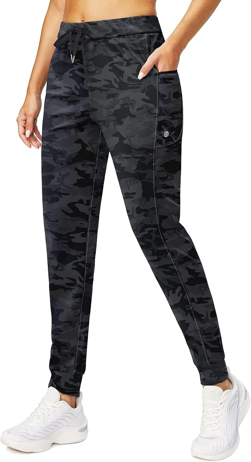 G Gradual Women's Joggers Pants with Zipper Pockets Stretch Tapered Athletic Joggers for Women Lounge, Jogging, Workout