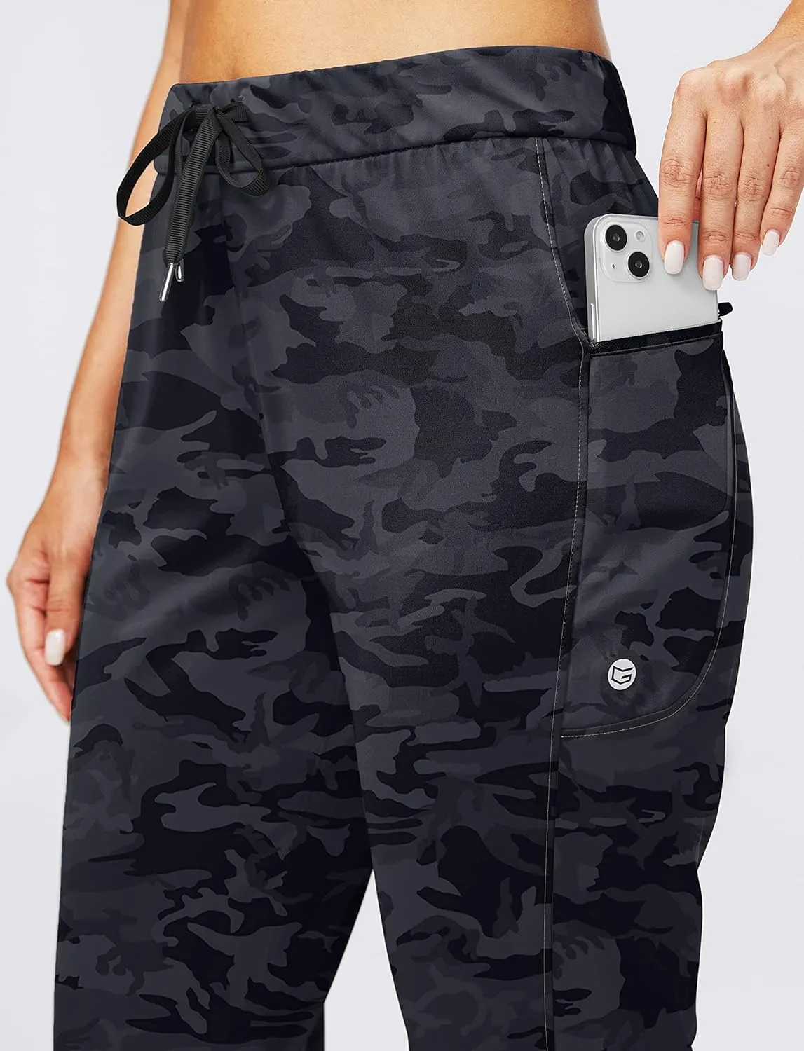 G Gradual Women's Joggers Pants with Zipper Pockets Stretch Tapered Athletic Joggers for Women Lounge, Jogging, Workout