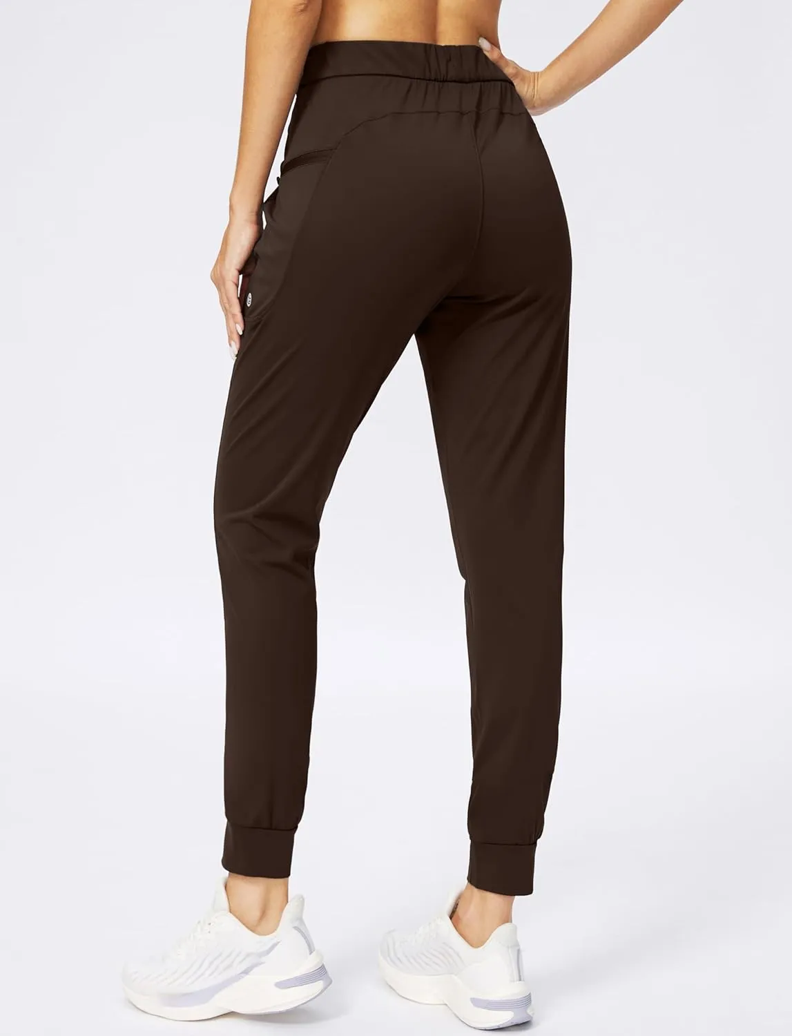 G Gradual Women's Joggers Pants with Zipper Pockets Stretch Tapered Athletic Joggers for Women Lounge, Jogging, Workout