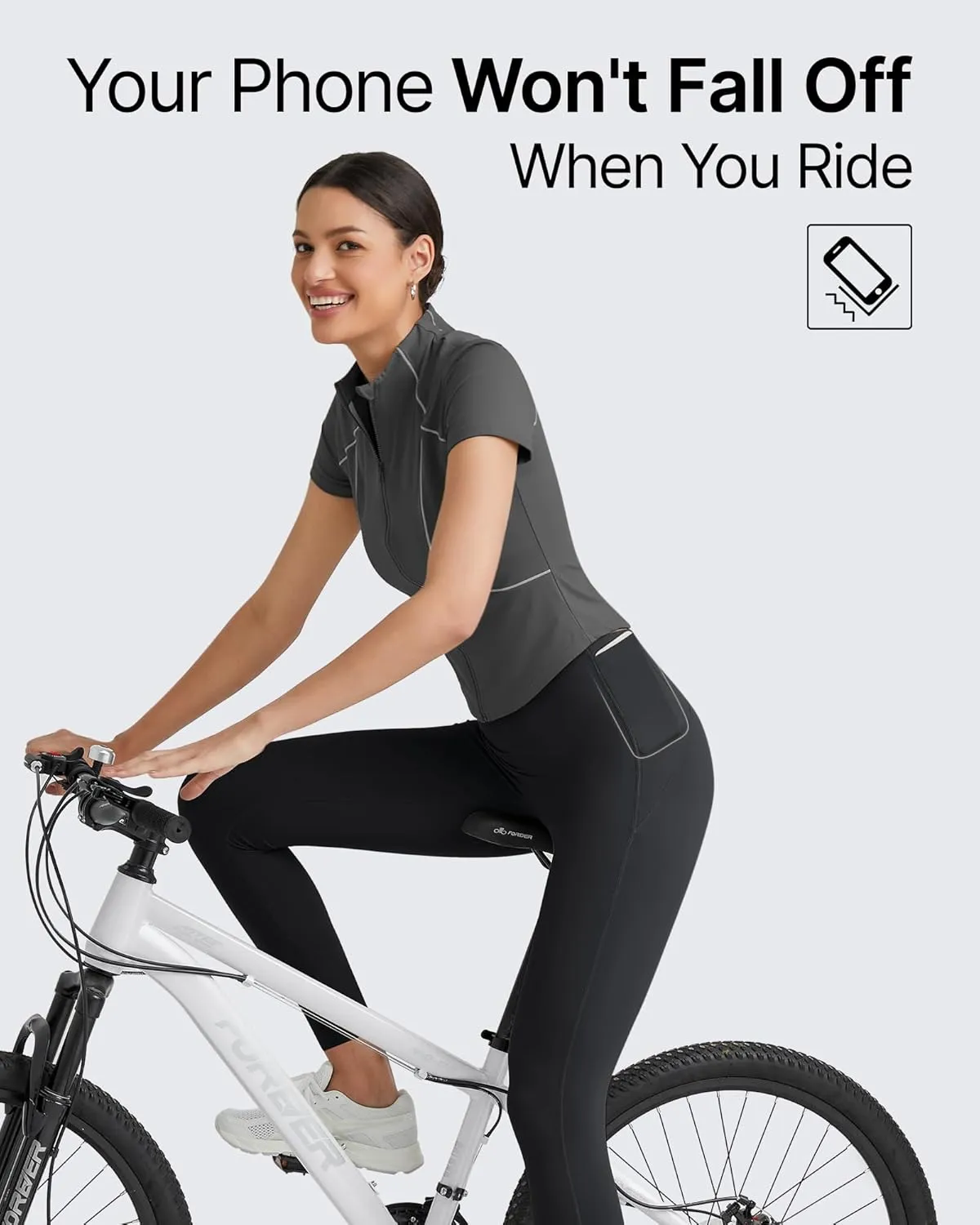 G4Free BareFeel Yoga Pants for Women Seamless Waistband Yoga Leggings Workout Biker Leggings with Pockets 25" 27" 29"