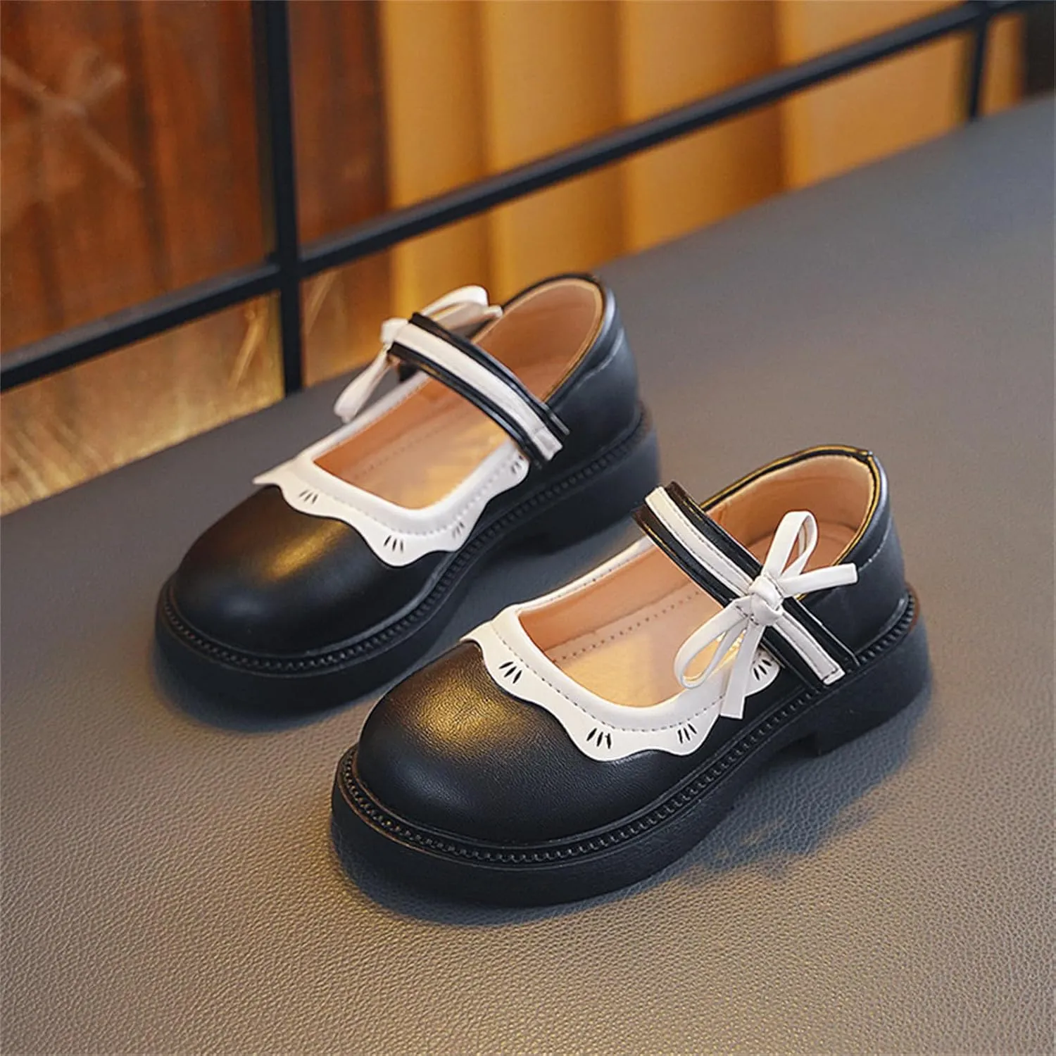Girl's Mary Jane School Uniform Shoes Princess Wedding Party Flower Girls Flats Shoes