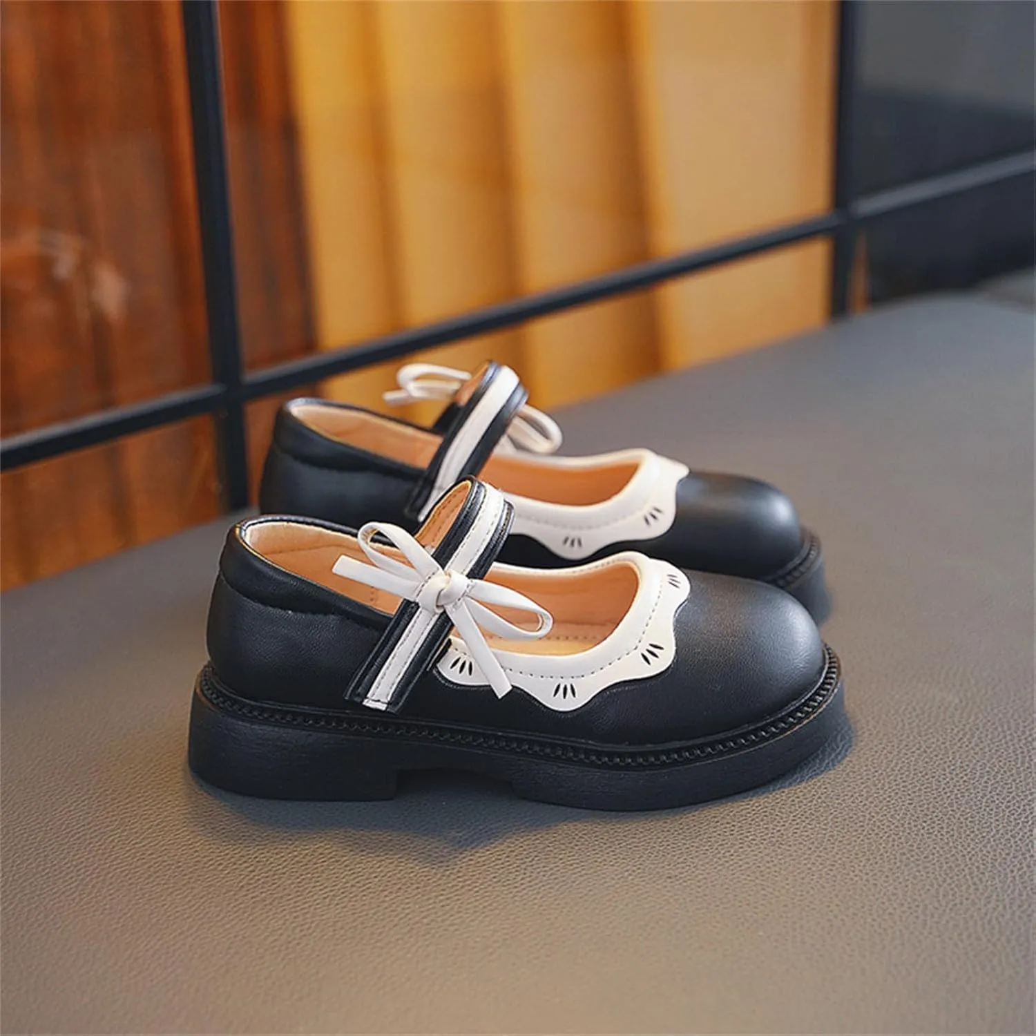 Girl's Mary Jane School Uniform Shoes Princess Wedding Party Flower Girls Flats Shoes