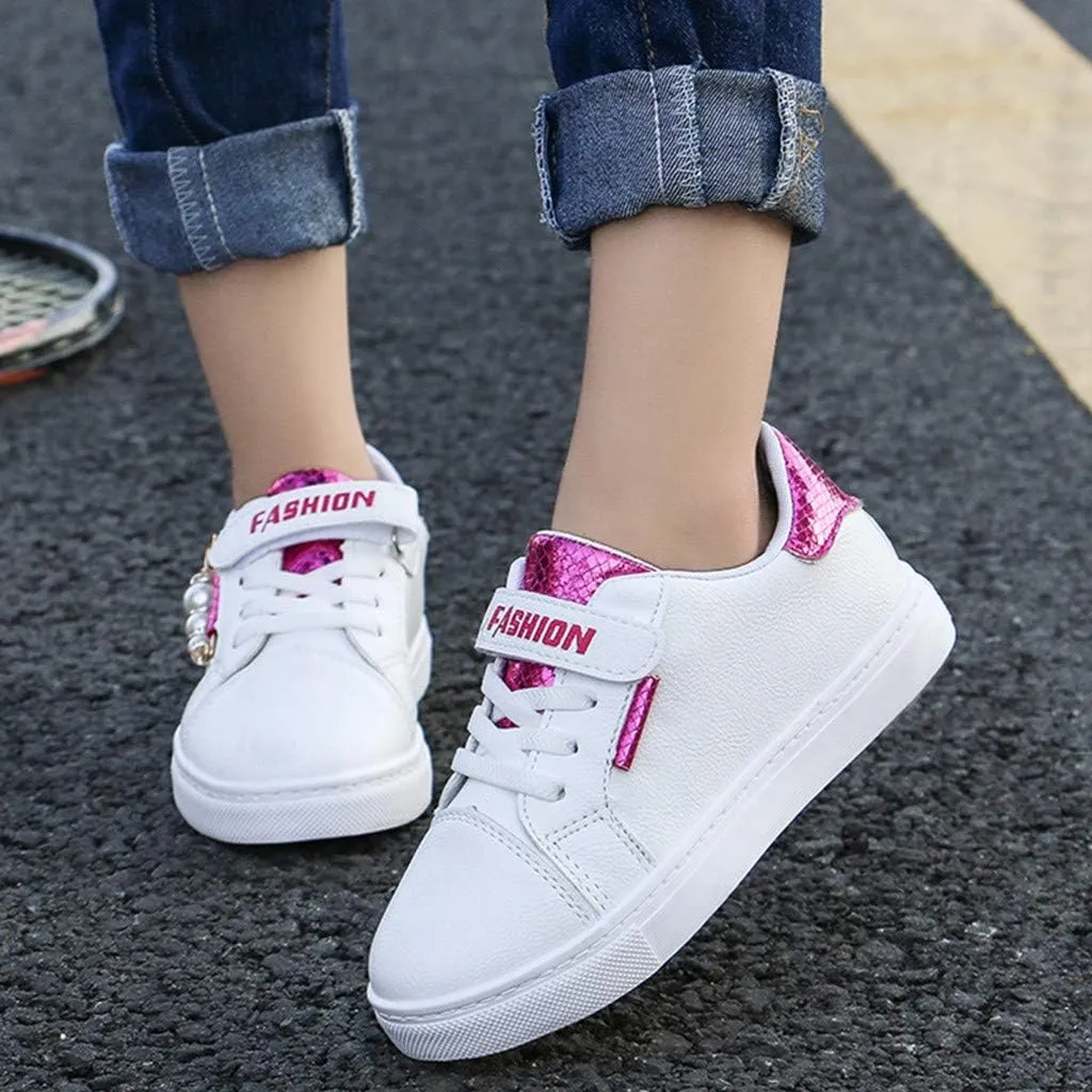 Girls Tennis Running Shoes Fashion Lightweight Athletic Walking Sneakers Children Flat Sport Shoes for Boys Girls