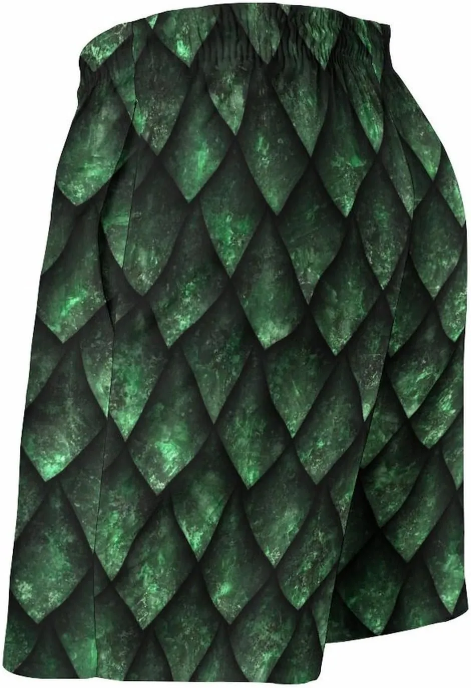 Green Dragon Scale Men's Swim Trunks Quick Dry Bathing Suit Swimming Shorts Beach Swimwear
